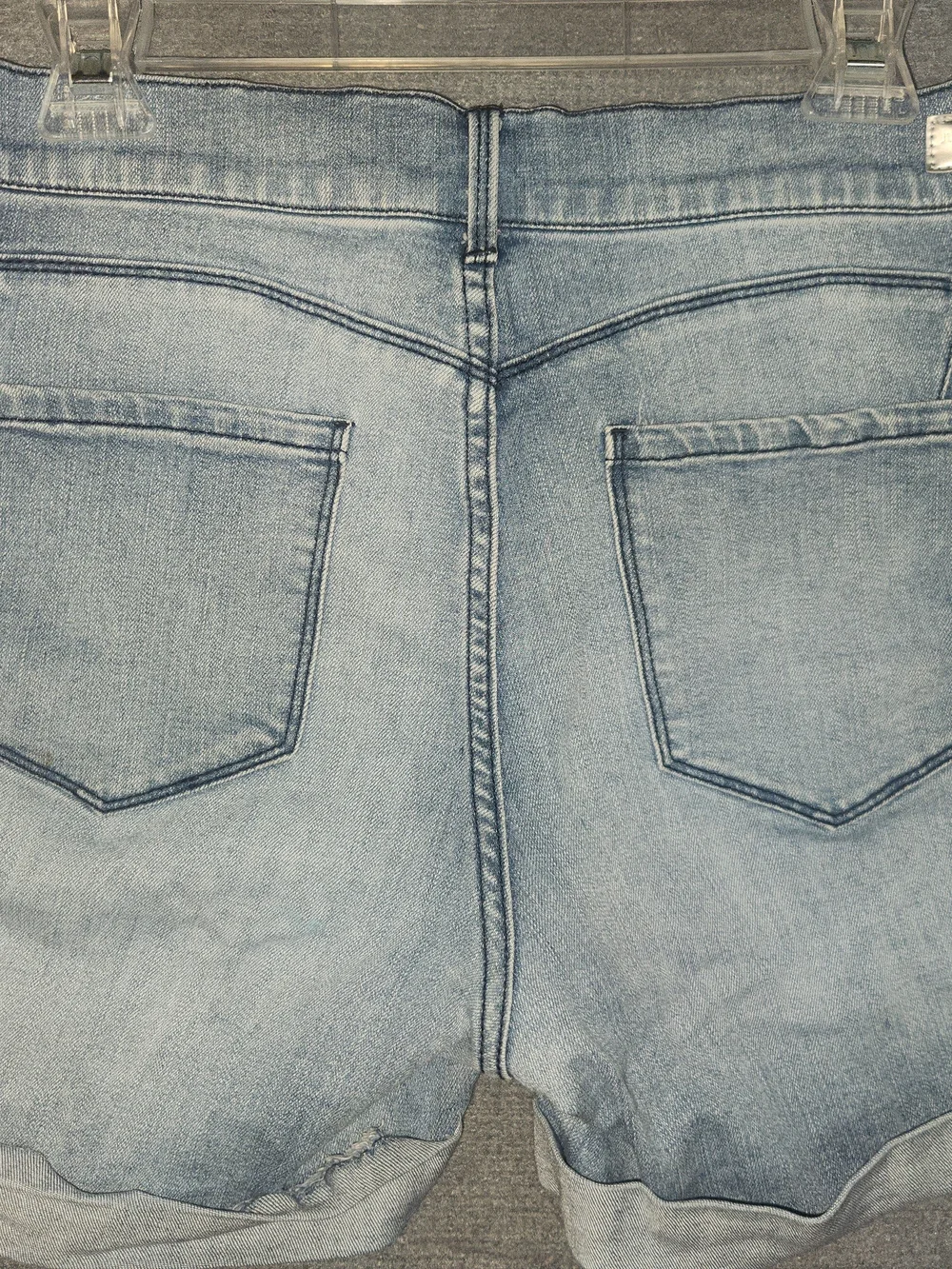 Juicy Couture Blue Women's Denim Shorts with Gold Glitter Patches #351